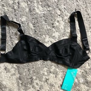 New with tags, black swim top